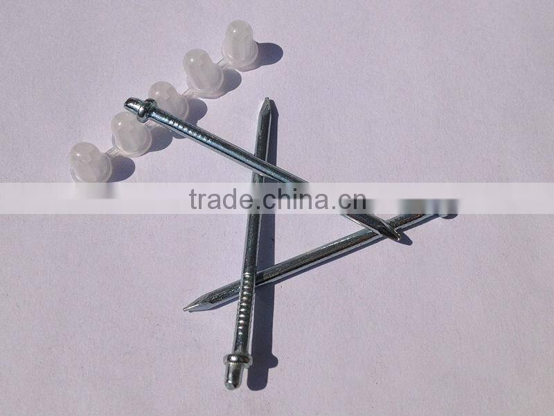 Spot Welding Nails With Nylon Caps For Self Adhesive Hanger