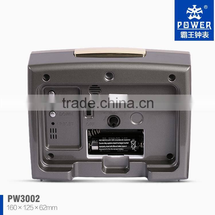 Sweep Second Hand alarm clock with LCD & Light Snooze and Beep Alarm clock