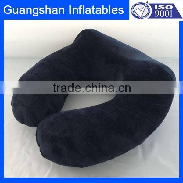 travel accessories velet cover durable inflatable luxury travell neck pillow