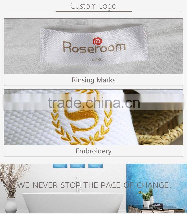 100% cotton cheap white waffle mens hotel bathrobe