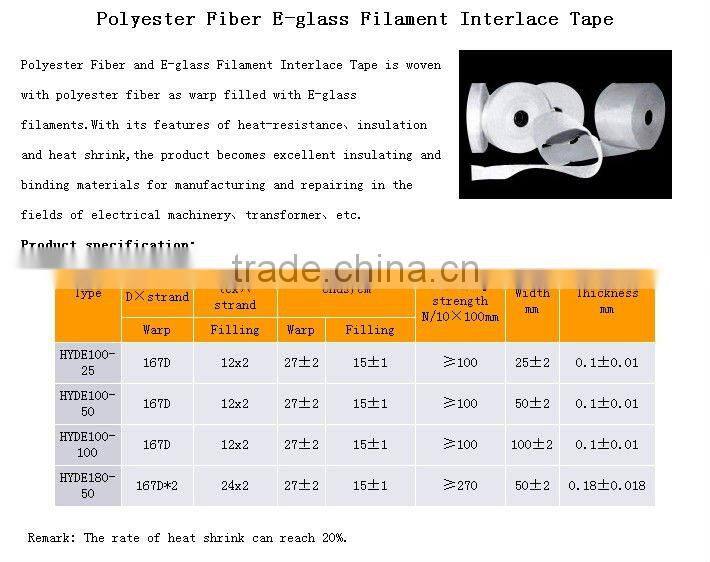 E-glass fiber glass & transformer insulation polyester tape