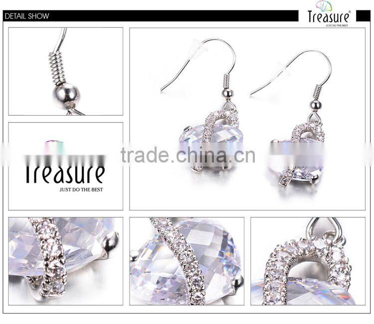 Fashionable jewelry zircon pendant dangle earrings wedding jewelry