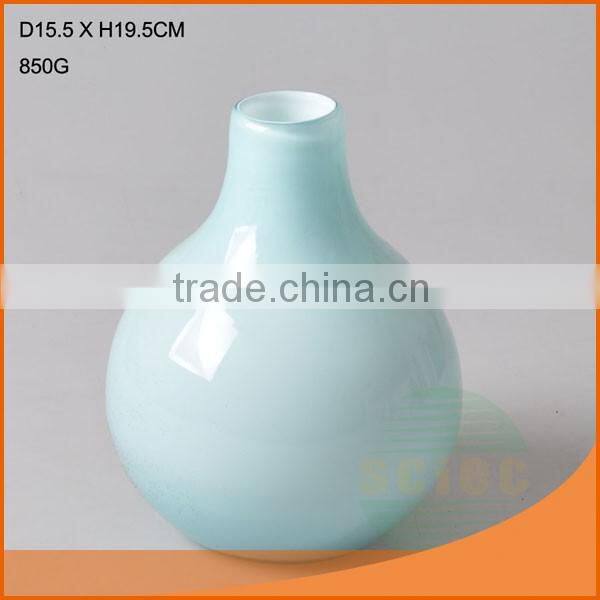 New design glass brown flower vase