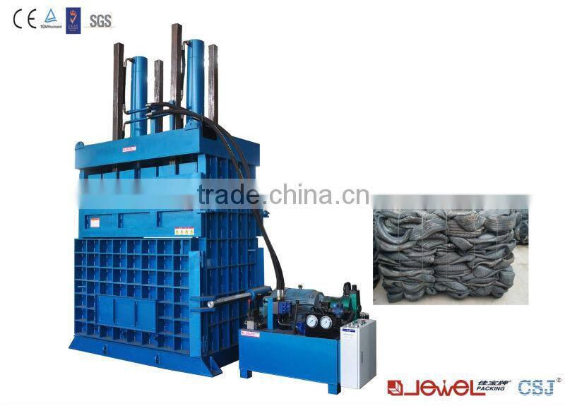 rubber press baling machine Car And Truck bailed scrap tyre