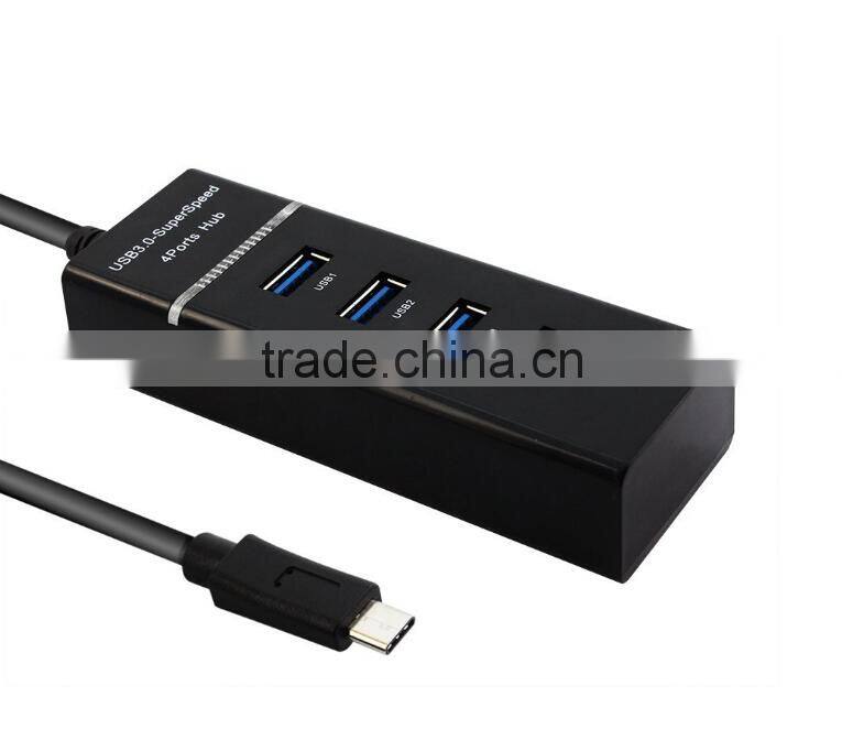 USB 3.1 Type C male to 4 Port USB 3.0 female HUB