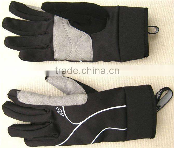 Mens leather sport winter ski glove wih inner glove