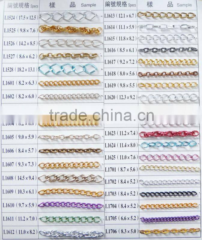 New design Spray painted chain curb shape aluminium chain