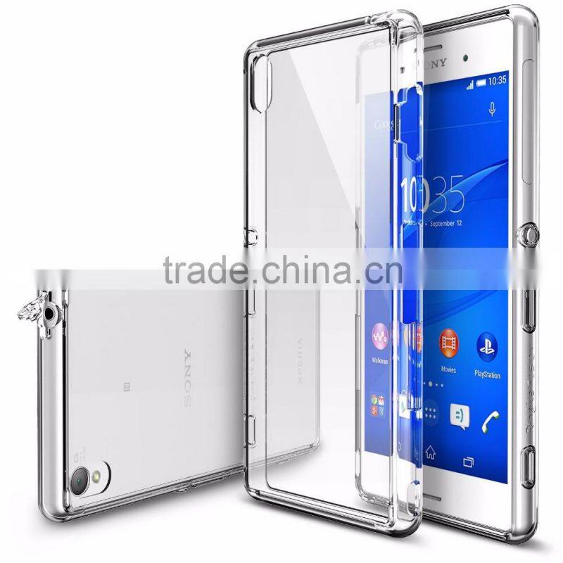 Samco Simple & Clear TPU+PC Bumper Back Cover for Sony Xperia Z3 for Sony Xperia Z3 Transparent Phone Housing