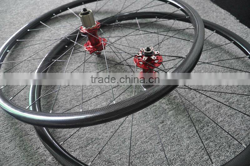 T700 Bicycle parts full carbon MTB wheelset 26ER clincher carbon wheels thru-axle or quick release options