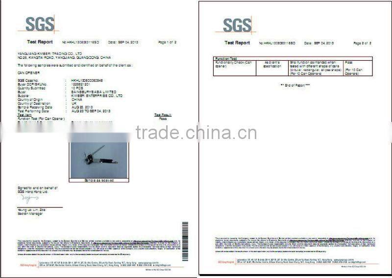 chromed platedt tin opener with PP handle