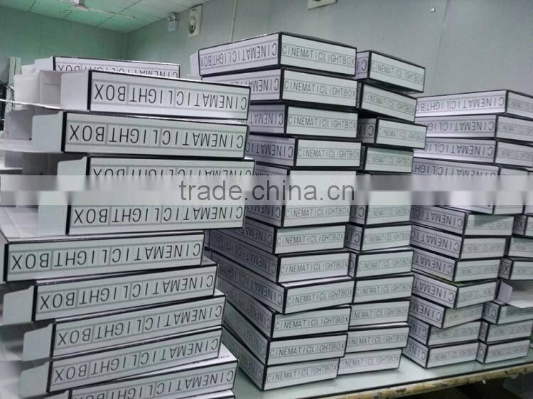 USB charge cinematic lightbox cinema sign light box letters light box with CE RoHs Reach certificates