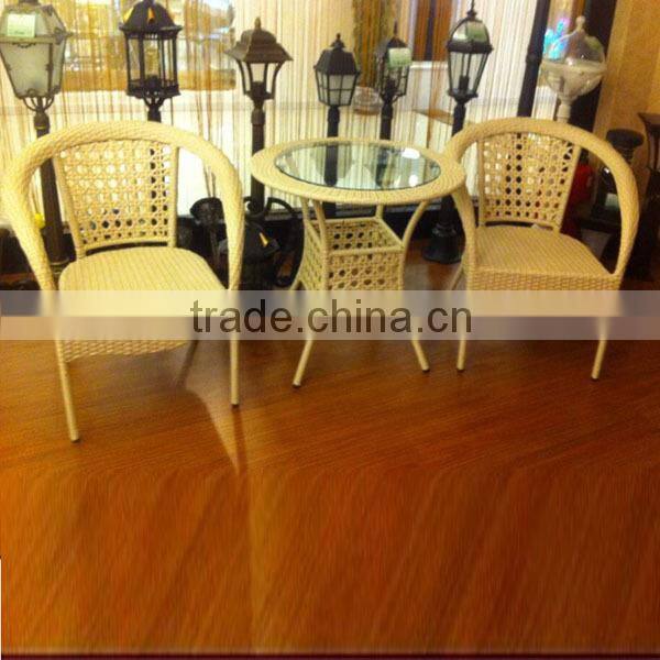 Wicker dining outdoor tables chairs coffee bar set YPS005