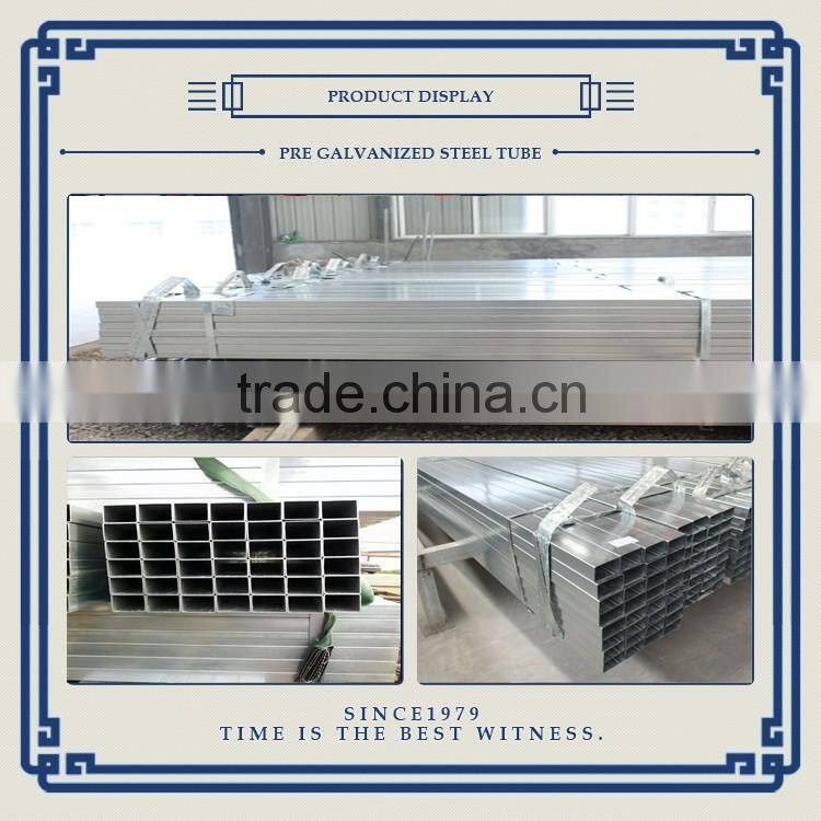 40x80 38x38 25x25 pre galvanized steel tube pipe hollow section