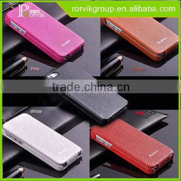 2016 Genuine Leather Wallet Phone Case Curve Edge Flip Style, Vintage Folio Cover for Apple iPhone 5 5S SE