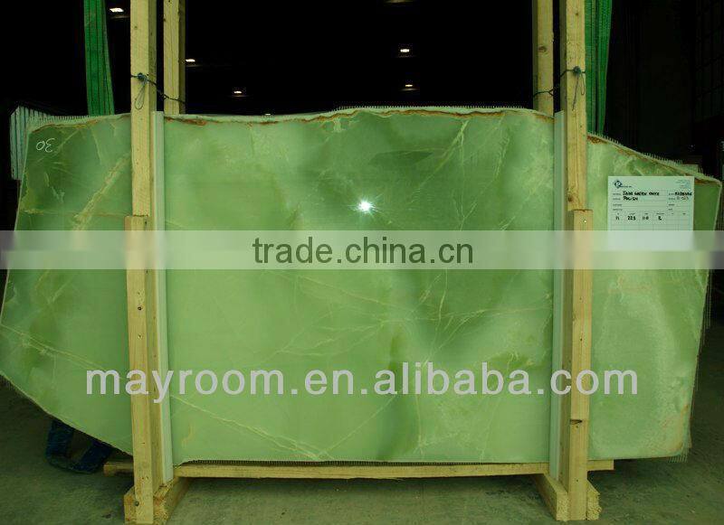 Jade Green Onyx slabs Italy onyx