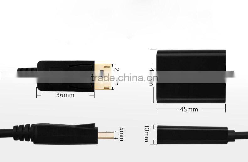 Made in China 1080p displayport 1.2 to 19pin hdmi adapter converter
