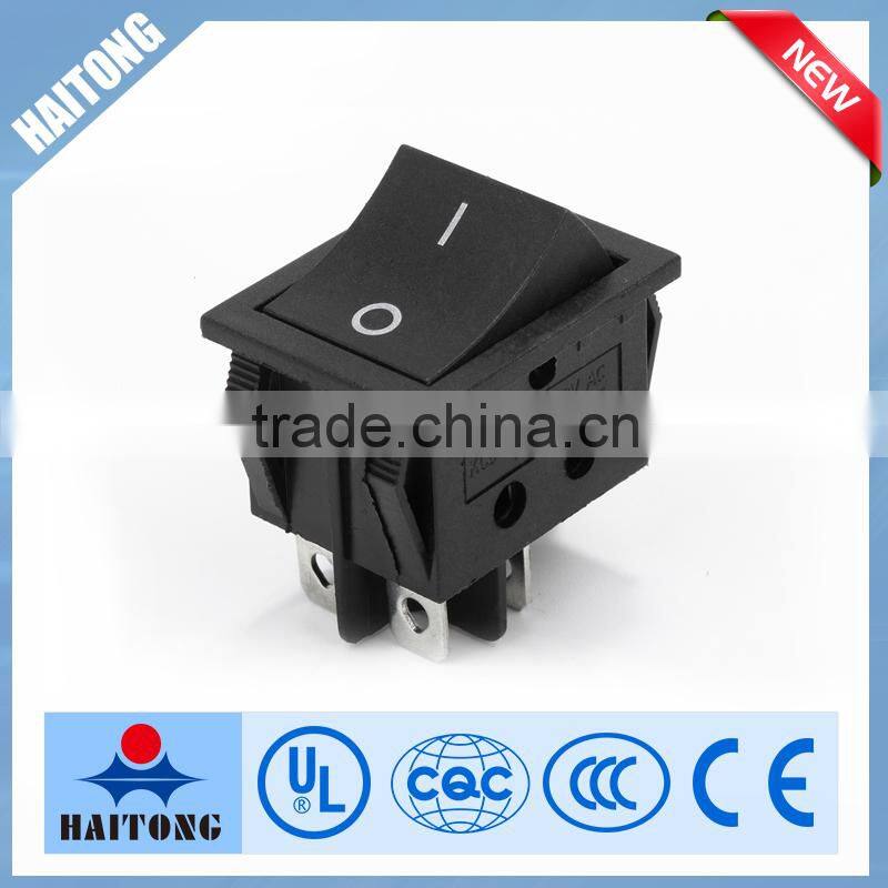 250V 4 pin black rocker switch with cheap price I/O switch