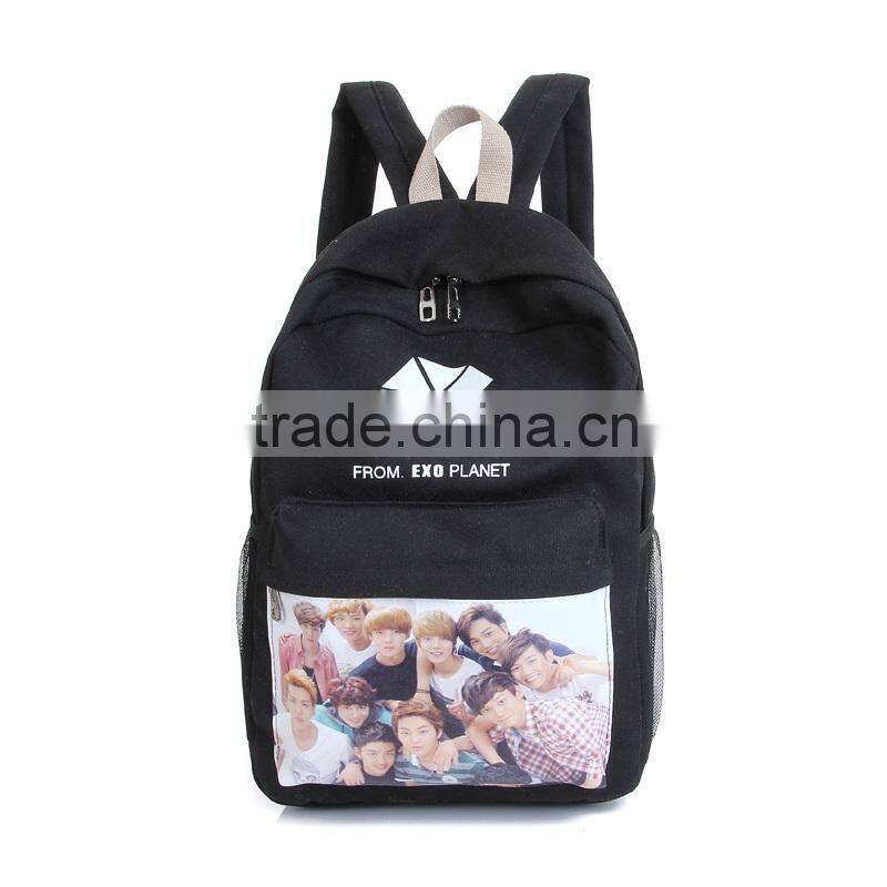 Cream Color Canvas Backpack School Bag Manufacturer
