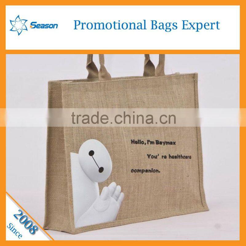2016 Fashion high level Custom print burlap hessian bag jute gunny bags