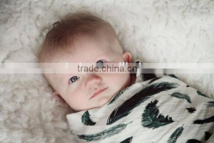100% Organic Cotton Soft Baby Swaddle Newborn Baby Muslin Blanket