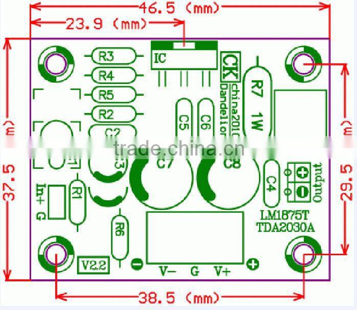 LM1875T 30W Monor Post Amplifier Module , unassebled kit version ,accept OEM!