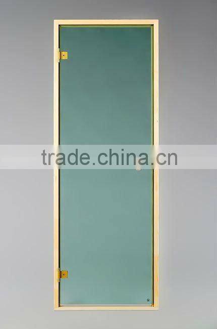 6mm-8mm Tempered sauna Glass Doors with aluminium frame (KD-7008)