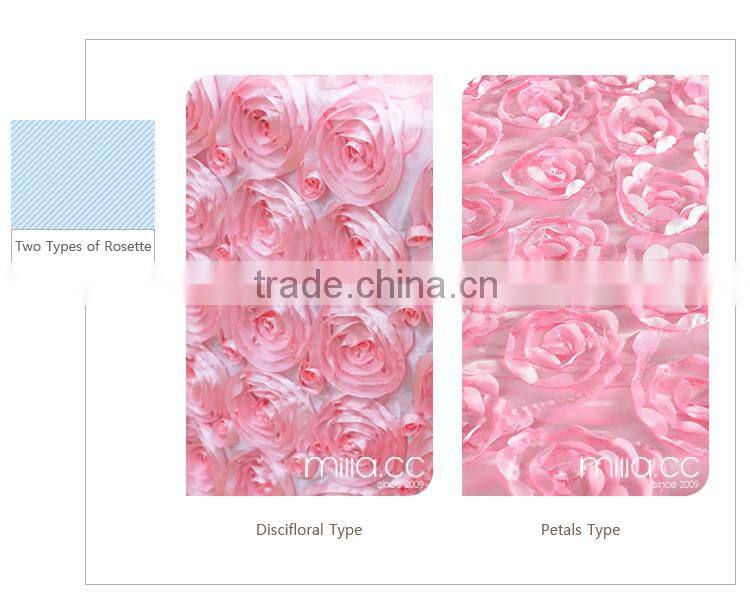 Rosette satin table cloth
