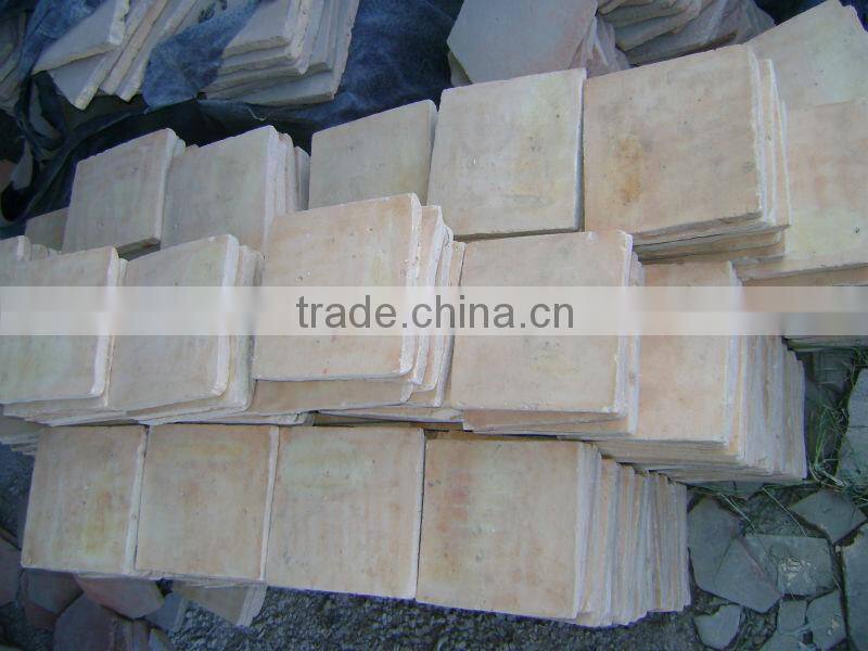 Beige color Handmade terracotta tiles