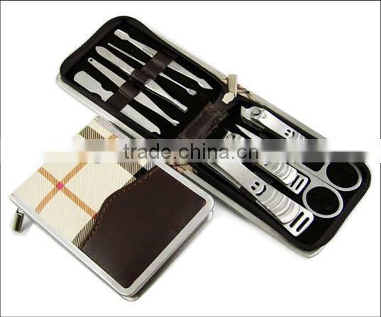 Personalized 10pcs High Quality French Stainless Steel Manicure Set