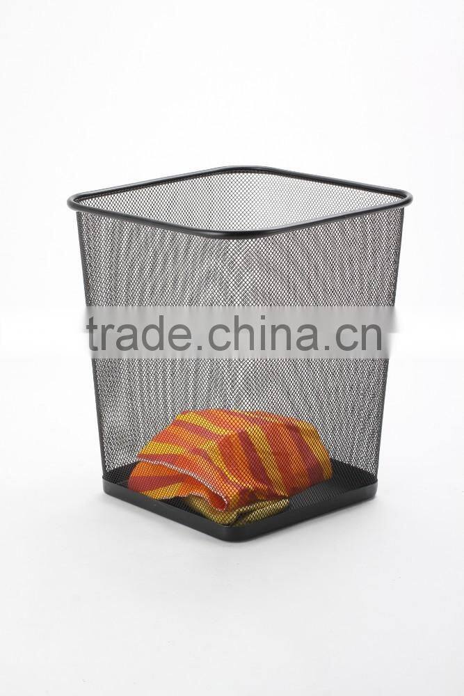 metal mesh oval standing home wastebasket