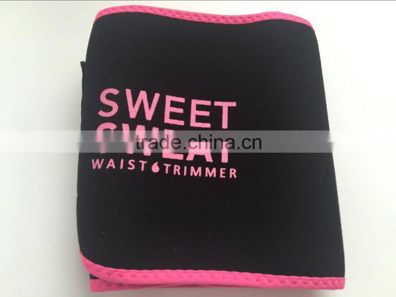 AS SEEN ON TV Sweet Sweat Premium Thigh Trimmers (Pink Logo) for Men & Women waist trimmer trainer belt
