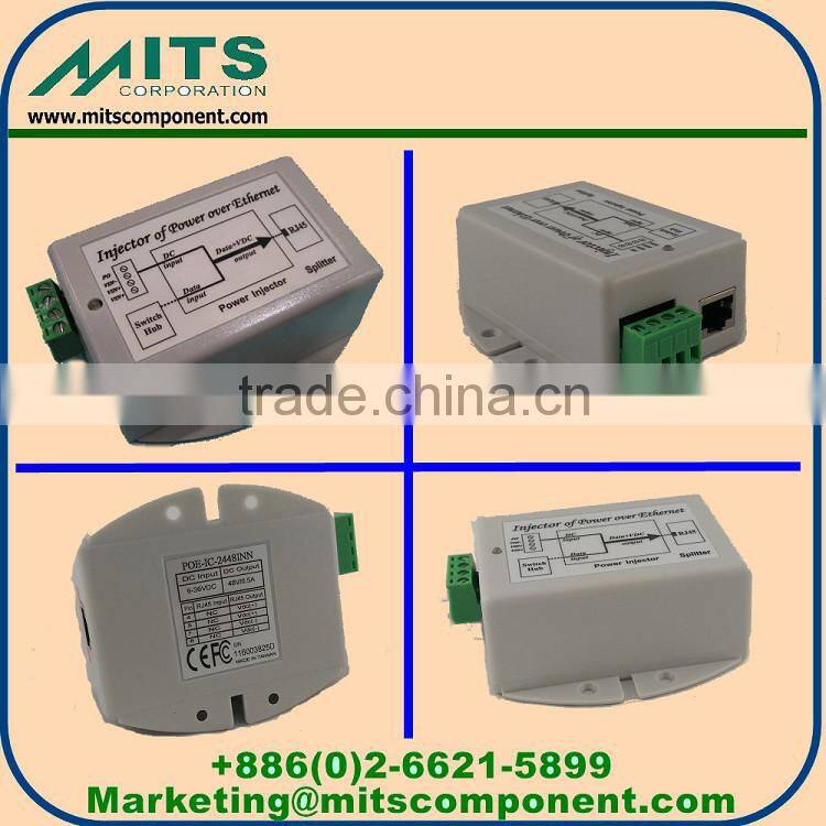 MITS 18V - 28V AC Input POE Injector - 24V & 48V Output, 16.8 - 20W Power, for AP, IP Cam, IP Phone, Industrial Usage, 802.3AF