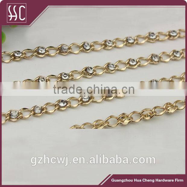 shiny diamond metal chain, metal handbag chain, Guangzhou metal chain