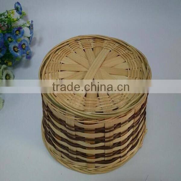 Handwoven bamboo hotel laundry basket