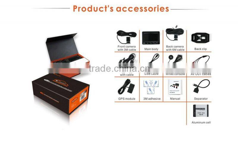 13 years factory 2CH full HD detached hidden car DVR dashcam