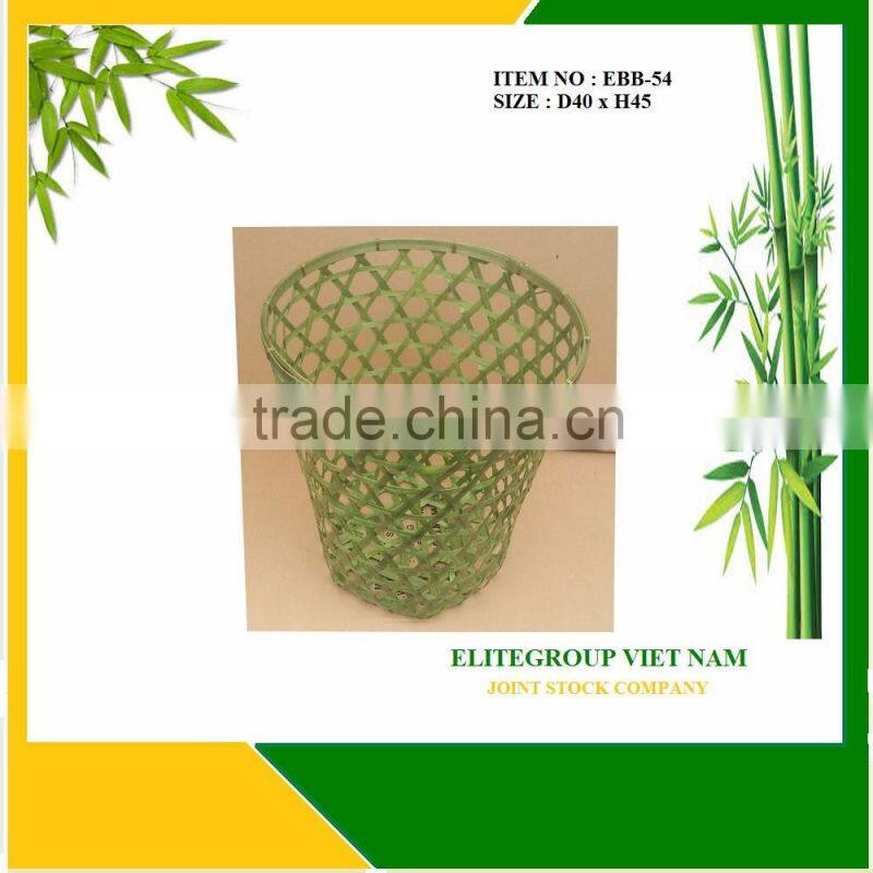 Eco-friendly Office and Home Round Shape Bamboo Trash Can