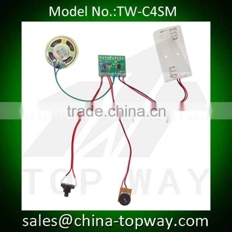 Voice and cooling fan assembling module activated by motion sensor