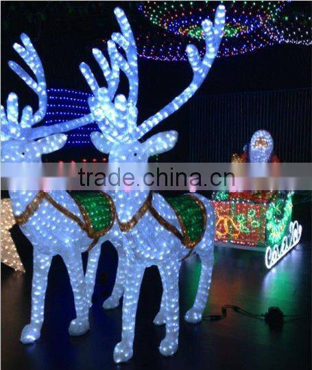 Santa in the sleigh with reindeer for led christmas decoration