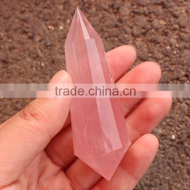 Rose Quartz 24-Faceted Vogel Pencil Points