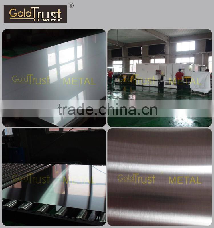 supply AISI hairline finish stainless steel sheets for elevator building decoration and wall panels