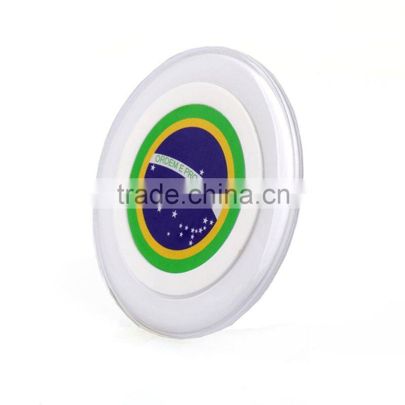 2015 Circular qi wireless charger for Samsung S6 S6 Edge ODM/OEM quick deliver power sockets