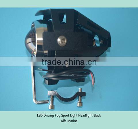 Motorcycle LED Driving Fog Sport Light Headlight Black