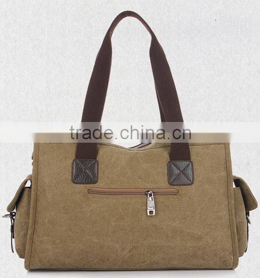 Khaki cotton canvas handbags wholesale