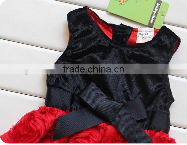 shabby rose velvet dresses for girls, kids velvet dress