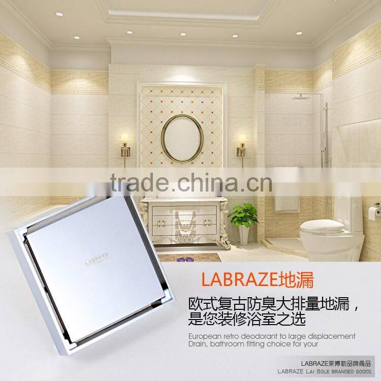 LABRAZE LE8201C bathroom/kitchen brass floor drains with chrome plating