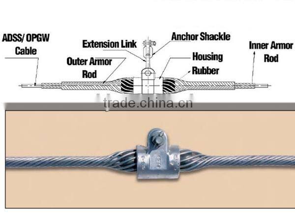 suspension set for OPGW cable