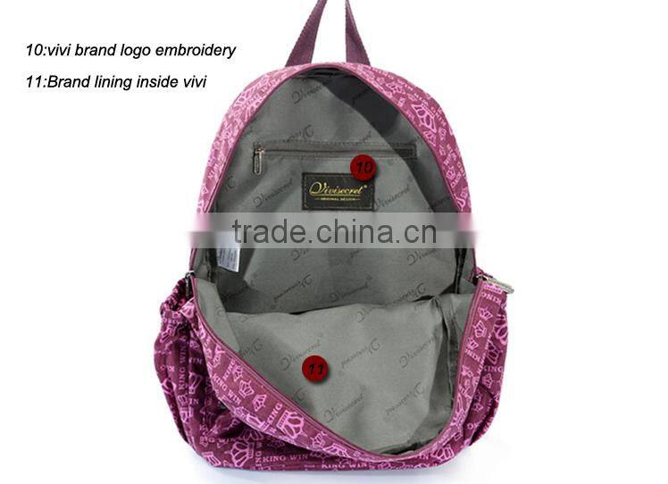 Flower water proof luggage travel backpacks ,custom mountain bag