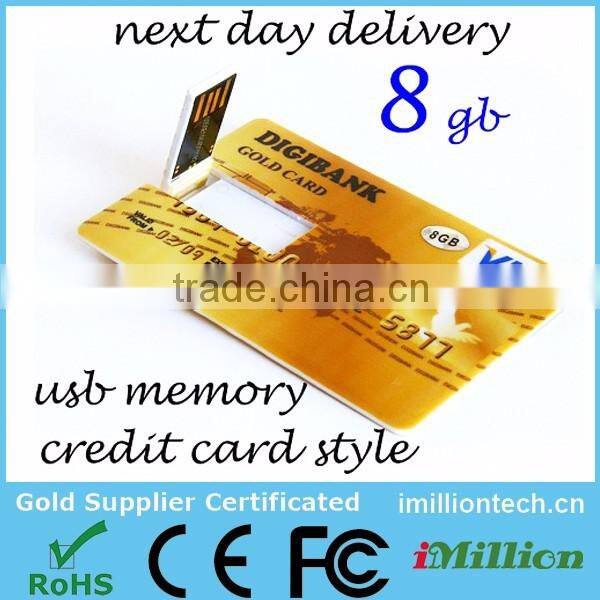 custom credit card shape usb flash drive usb card