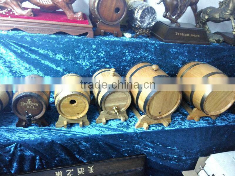 portable new style wooden barrel drinks dispenser