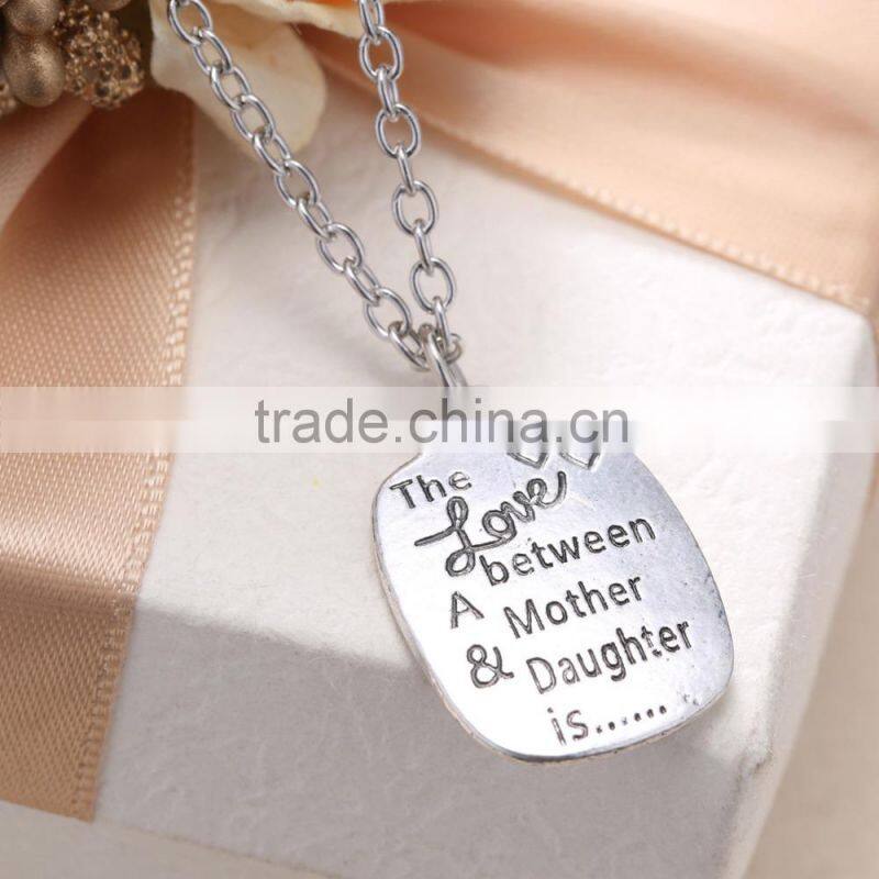 Mother's Day Gift Zinc Alloy Crystal MOM Football Necklace
